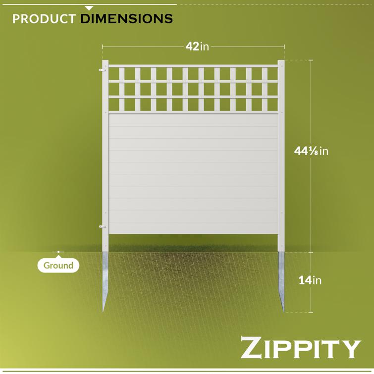 Keswick Vinyl Privacy Fence and Screen Kit (44in H x 42in W)